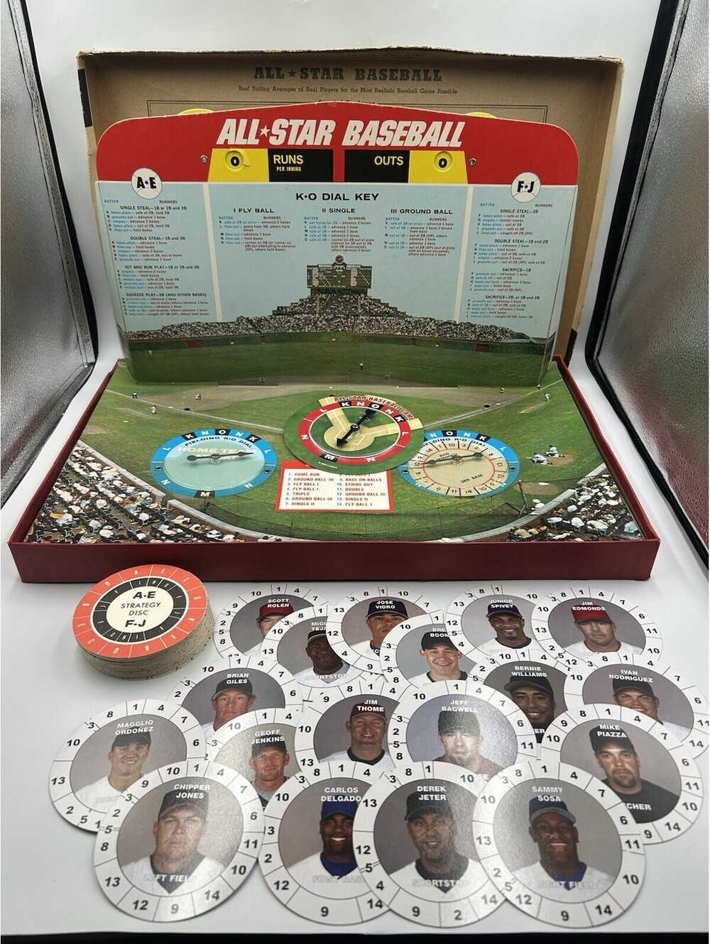 Vintage Cadaco All-Star Baseball Game II No. 133 w/ 76 Player Discs & Spinner